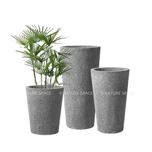 Glasfaser Blumenvase Indoor White Große Outdoor Töpfe und Pflanz gefäße