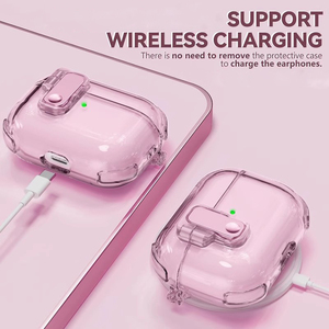ขายดีสำหรับ airpods <span class=keywords><strong>Pro</strong></span> <span class=keywords><strong>เคส</strong></span>สวิตช์ติดอัตโนมัติพร้อมคลิปล็อคปลอดภัยฝาครอบหูฟัง TPU แบบนิ่มกันกระแทกสำหรับ airpods 4 <span class=keywords><strong>3</strong></span> 2 1 - Product Image 3