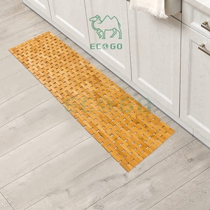 Tapis de Bain en Bambou Long et Large Tapis de Salle de Bain Étanche et Antidérapant, Accessoires de 16x48 Pouces - Product Image 1