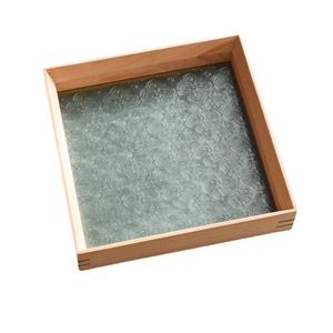 Walnut Wood Tempered Glass <b>Tray</b> Embossed Pattern Food And <b>Tea</b> Serving <b>Tray</b> - Product Image 4