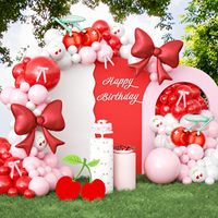 Kit d'arche de ballons blanc perle, guirlande doublement garnie en latex noir, pour décoration de fête de naissance, baptême, mariage, anniversaire, fiançailles