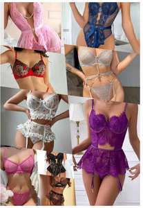 Stock all'ingrosso di vari stili di abbigliamento sexy, intimo e lingerie in balle miste, inclusi reggiseni da donna e intimo sexy da ragazza. - Product Image 4