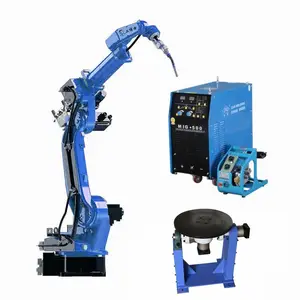 CNGBS GBS6-C1400 6 Axis Automatic Welding Robot with CHD MIG 500 Electric Welding Machine and Welding Positioner