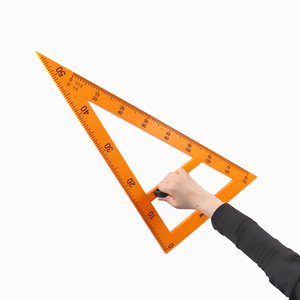 Foska อุปกรณ์วาด<span class=keywords><strong>รูป</strong></span>สามเหลี่ยมทางคณิตศาสตร์ขนาดใหญ่50ซม. ทำจากพลาสติกสีเหลืองชุดไม้บรรทัดสำหรับการเรียนการสอน - Product Image 2