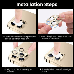 Telefono in metallo diamante obiettivo di protezione completa brillante occhi d'aquila anello per fotocamera <span class=keywords><strong>Mobile</strong></span> protettore per iphone 13 11 12 15 - Product Image 3