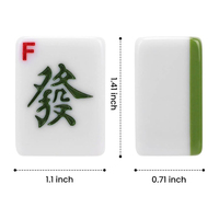 Jeu de tuiles de Mahjong chinois portable et écologique, 146 pièces, accessoires de jeu, indicateur de vent, dés pour le jeu de casino familial, poker