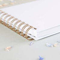Livre d'or personnalisé format A5 relié à spirale, couverture rigide, 60 feuilles vierge d'enregistrement de naissance avec photo