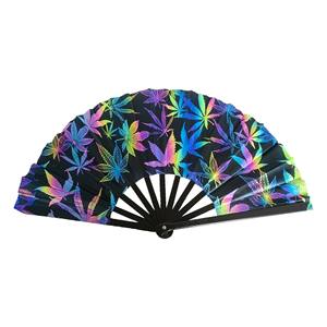 พัดลมกังฟู33ซม. พัดลมพลาสติกส่วนบุคคลใบมีดปรับแต่งได้สไตล์จีนพับได้เทคนิคการเต้นขนาดใหญ่ - Product Image 2