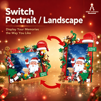 Kit de 207 pièces de blocs de construction de Noël pour cadre photo, jouet de présentation de portraits et paysages DIY, décoration de Noël, cadeau pour enfants