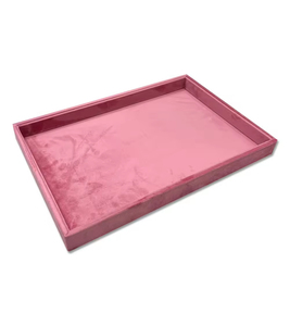 Superior Quality Pink <b>Necklace</b> Display Organizer Luxury Stackable Velvet Jewelry Trays for <b>Ring</b> Bracelets <b>Necklace</b> Display Trays - Product Image 5