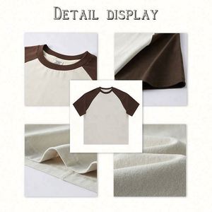 High Quality Blank Mixcolor Unisex Custom Print Logo Cotton American Retro Style Tshirts for Men Summer - Product Image 4