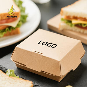 Boîte <span class=keywords><strong>à</strong></span> hamburger en carton jetable en papier d'art de qualité alimentaire, personnalisée, vente en gros d'usine, <span class=keywords><strong>prix</strong></span> bas pour l'emballage de restauration rapide - Product Image 6