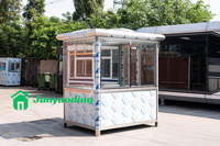 Junyaoding Maison de garde de sécurité extérieure Cabine de billetterie en acier Kiosque de stationnement