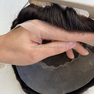 Peluca de Cabello Humano con Frente de Encaje Suizo para Hombre, Base de Piel 6/8 Q6, Peluca Original Coreana para Hombre - Product Image 2