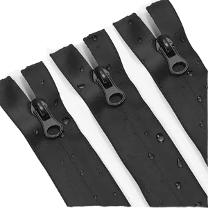 Cierre de Cremallera Personalizado de Fábrica Hengda, Cierre de Cremallera Negro Aqua con Cinta <span class=keywords><strong>Tula</strong></span> 5 Resistente al Agua - Product Image 1