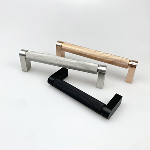 <strong>Black</strong> Brass Aluminum Furniture Wardrobe Drawer <strong>Door</strong> Knurled Handle Living Room Exterior Kitchen Cabinet Dresser Bedroom Outdoor - Product Image 5