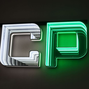 Luces <span class=keywords><strong>de</strong></span> neón personalizadas para club nocturno, decoración <span class=keywords><strong>de</strong></span> boda, infinitas para Love Abyss, hoja <span class=keywords><strong>de</strong></span> espejo, letras, transformador <span class=keywords><strong>de</strong></span> Control remoto - Product Image 3
