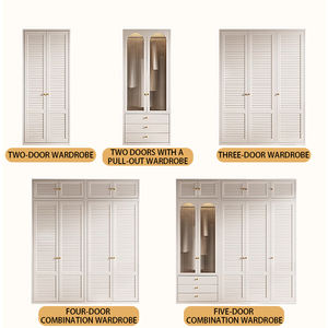 Armoire vintage industrielle en métal avec <span class=keywords><strong>porte</strong></span> à persiennes Armoire en acier Armoire penderie en métal pour la maison, la chambre à coucher et le bureau - Product Image 5