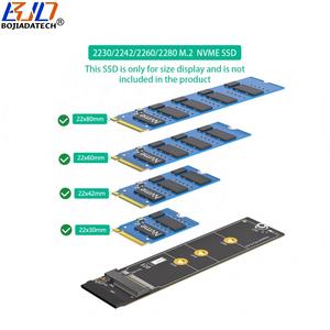 กุญแจ M.2 180องศา NGFF-M ไปยังคีย์ M/B + M PCIe 4.0 4X 2280 M2การ์ดอะแดปเตอร์ SSD NVMe + สายเคเบิลข้อมูลที่ยืดหยุ่น20ซม. 30ซม. ในสต็อก - Product Image 3
