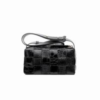 Bolso de Hombro Tejido de Piel de Cocodrilo BV para Mujer, Venta al Por Mayor de Fábrica, Bolso de Mujer de Moda en Piel Genuina