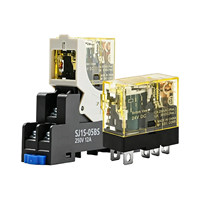 Relais mince haute durabilité RJ1S-CL-D24 / RJ2S-CL-D24 avec contacts en oxyde d'argent-cadmium 12A/8A DPDT 2C/O 8 broches avec LED DC24V AC220V