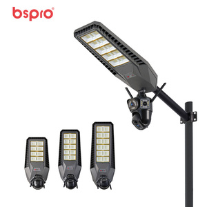 Lampadaire solaire LED Bspro 200W en ABS avec caméra 4G CCTV PTZ, capteur <span class=keywords><strong>de</strong></span> mouvement IP65 et reconnaissance faciale IA - Product Image 2