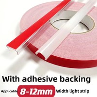 Profilé de montage en U facile à installer en PVC, solution sans perçage avec couvercle pour éclairage LED