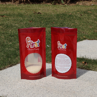 Sachets refermables personnalisés avec fenêtre transparente pour emballage de bonbons et snacks, logo personnalisé accepté