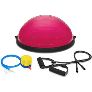 SHENGDE toptan plastik ucuz istikrar Juming yüksek kalite spor Yoga denge topu egzersiz yuvarlak yarım top