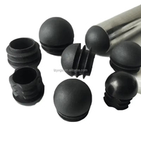 Embouts d'obturation ronds en plastique bombés Embouts de pieds de chaise Inserts de tube Bouchon Cache-poussière 13mm-76mm Noir et blanc