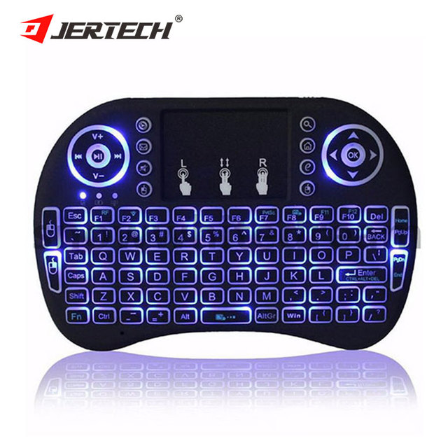 JERTECH Factory 2.4g I8 Mini I8+ Backlit Android Usb Wireless Handheld Smart Tv Keyboard with Touch Pad