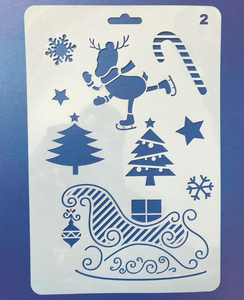 Modèle en <span class=keywords><strong>plastique</strong></span> écologique <span class=keywords><strong>pochoir</strong></span> de dessin de <span class=keywords><strong>Noël</strong></span> pochoirs de décoration de cahier - Product Image 6