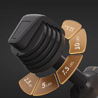 Haltères réglables 25 lb / 12 kg pour entraînement complet du corps à domicile