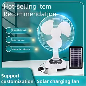 Ventilador <span class=keywords><strong>de</strong></span> Techo LED Recargable con Energía <span class=keywords><strong>Solar</strong></span> Portátil <span class=keywords><strong>de</strong></span> 12 Pulgadas, Personalizable OEM/ODM, Independiente, para Exteriores, Camping, Eléctrico - Product Image 5