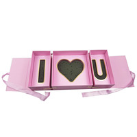 Saint Valentin je t'aime lettre carton de luxe Rose Arrangement Floral coffret cadeau fête des mères