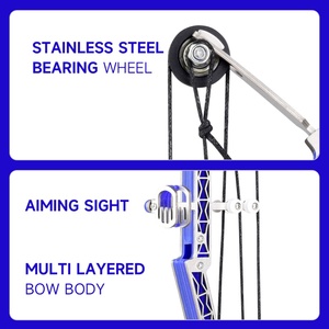 SYQT nouveau Mini <span class=keywords><strong>poulie</strong></span> composé <span class=keywords><strong>arc</strong></span> ensemble en acier inoxydable intérieur/extérieur équipement de compétition de <span class=keywords><strong>tir</strong></span> pour la <span class=keywords><strong>chasse</strong></span> - Product Image 4