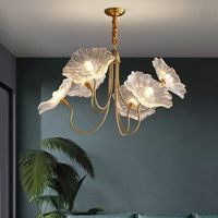 Lustre en verre doré BGST, lampe suspendue nordique pour salon, lampe suspendue créative pour chambre à coucher, salle à manger, luminaire suspendu en verre