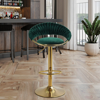 Tabourets de comptoir en velours de luxe avec repose-pieds Chaises de bar élégantes pour événements et bars