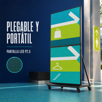 Écran LED P2.5 intérieur pliable couleur pleine résolution 4K HDR10 1200cd luminosité CMS basé sur le cloud Affichage LED pour magasin