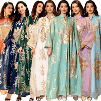 Nouvelle Abaya Dubaï, Robe de Soirée Arabe, Jupe en Satin Perlée, Manches Courtes Naturelles, Caftan Marocain, Robe de Bal Musulmane, Jalabiya