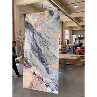 Panneau de Revêtement Mural en PVC 3D en Gros pour Décoration d'Hôtel, Nouveau Panneau Feuille Marbre UV 3mm