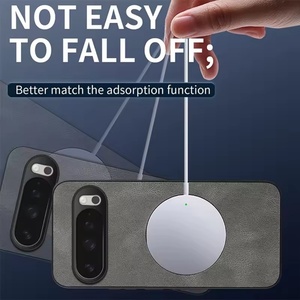 Leather Pattern Magnetic <b>Wireless</b> <b>Charging</b> Phone <b>Case</b> for Google Pixel 6 6A 7 8 8A 9 9A 10 Pro XL - Product Image 2