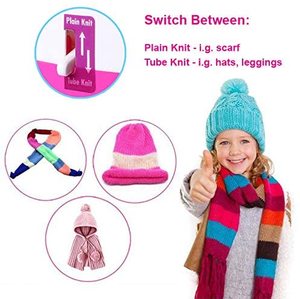 Girls Educational Pink White Smart Weaver Knitting Machine Kids' Sewing &amp; <strong>Weaving</strong> Crafts <strong>Kit</strong> - Product Image 3