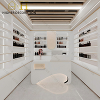 Vitrine de présentation cosmétique personnalisée avec éclairage LED, présentoir à maquillage, équipement de présentation pour boutique de beauté