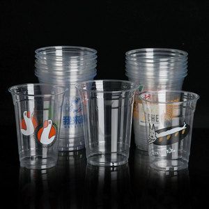 Factory Supplier 12oz 16oz 20oz 24oz Transparent Bubble Tea <b>Cup</b> PET Cold <b>Drink</b> Disposable <b>Plastic</b> <b>Cup</b> With Dome Lid - Product Image 1