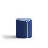 Nouveau design, tabouret ottoman rond multi-tailles, tissu rembourré en PU, repose-pieds avec plateau pour bureau, hall d'entrée, réception d'hôtel
