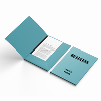 Dossier de présentation en papier personnalisé avec impression de logo pour l'identité de l'entreprise