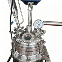 Réacteur chimique en acier inoxydable 316 à double enveloppe de 5 L personnalisé pour le mélange et la distillation chimiques