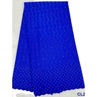Tissu en dentelle brodée en coton découpé à la main, tendance, transparent, broderie lourde, œillets, cordon pour filles