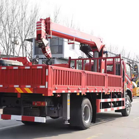 Grue de camion télescopique à flèche droite de 19 m et 8 tonnes, avec bras télescopique, commandes à distance, moteur Weichai, haute efficacité